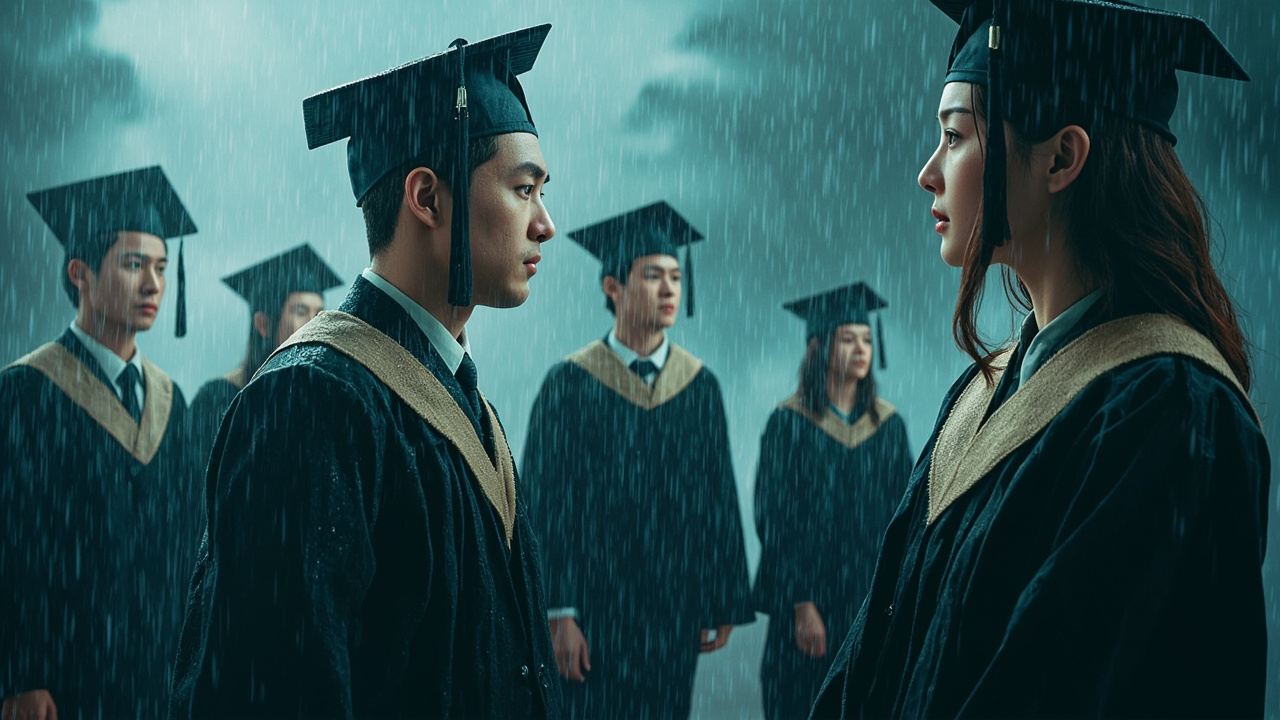 宁波大学暴雨典礼现场